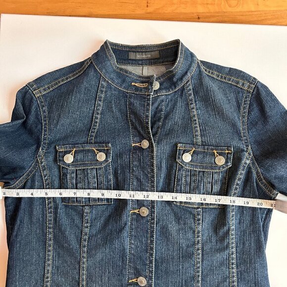 Vintage Liz Claiborne Denim Jean Jacket Size Large Petite - Picture 3 of 7